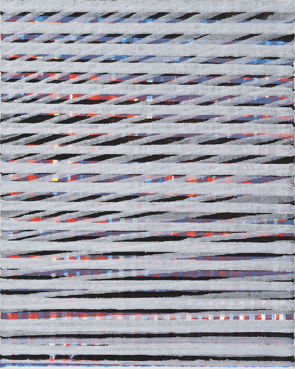 Nikola Dimitrov, Winterreise, 2023, Pigmente, Bindemittel auf Leinwand, 25  20 cm